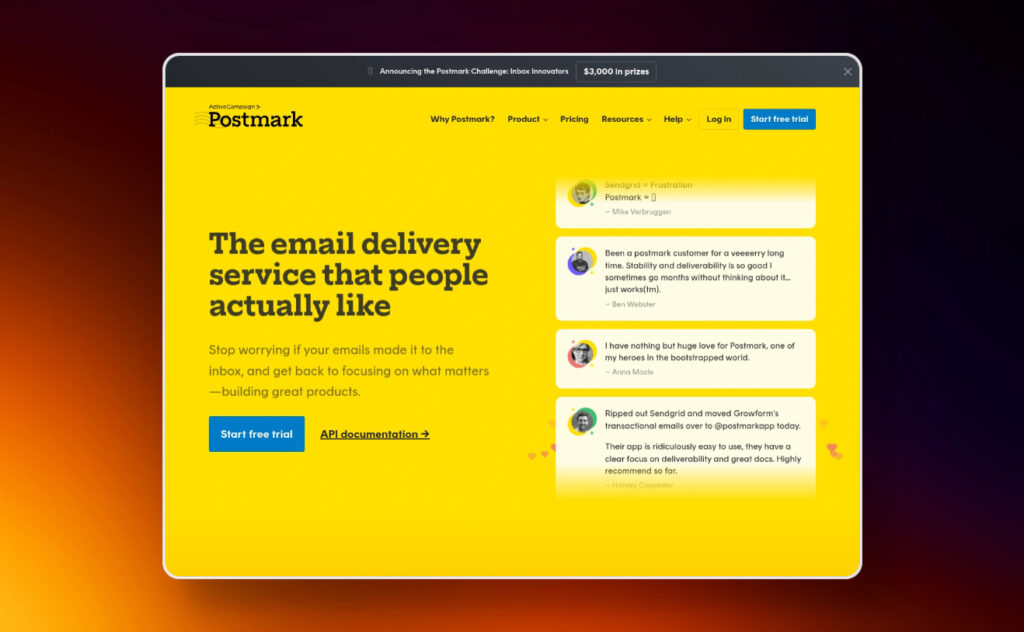 Services SMTP gratuits 2025 : nous avons sélectionné 14 solutions pour vous Wordpress 8 Postmark