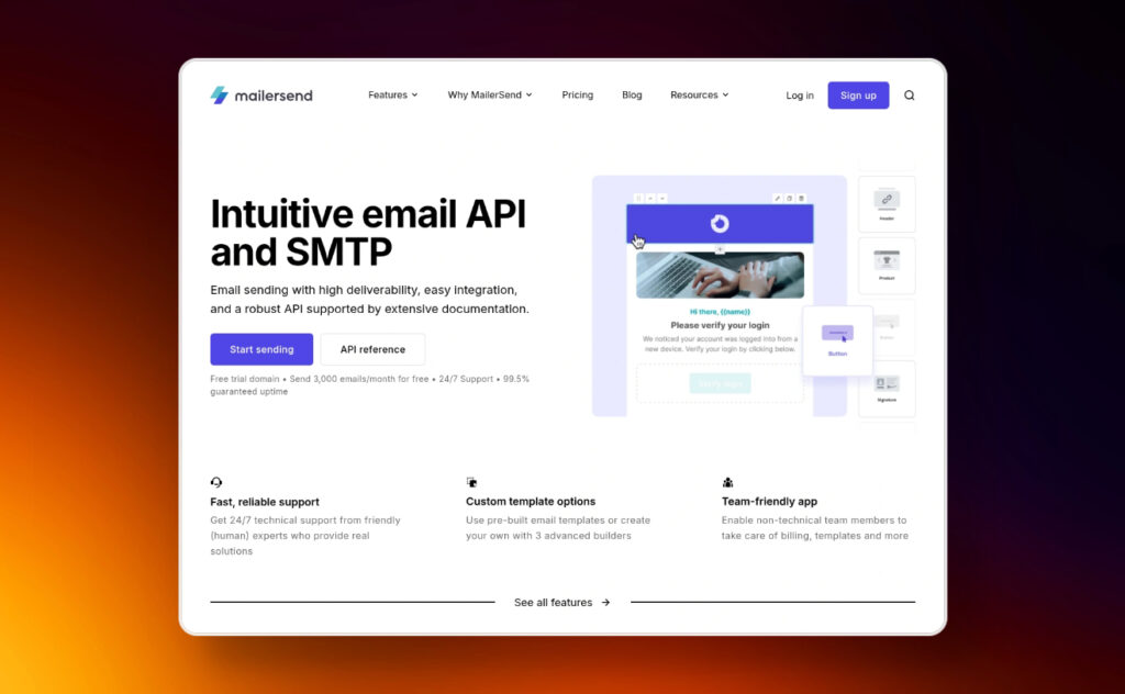 Services SMTP gratuits 2025 : nous avons sélectionné 14 solutions pour vous Wordpress 1 mailersend
